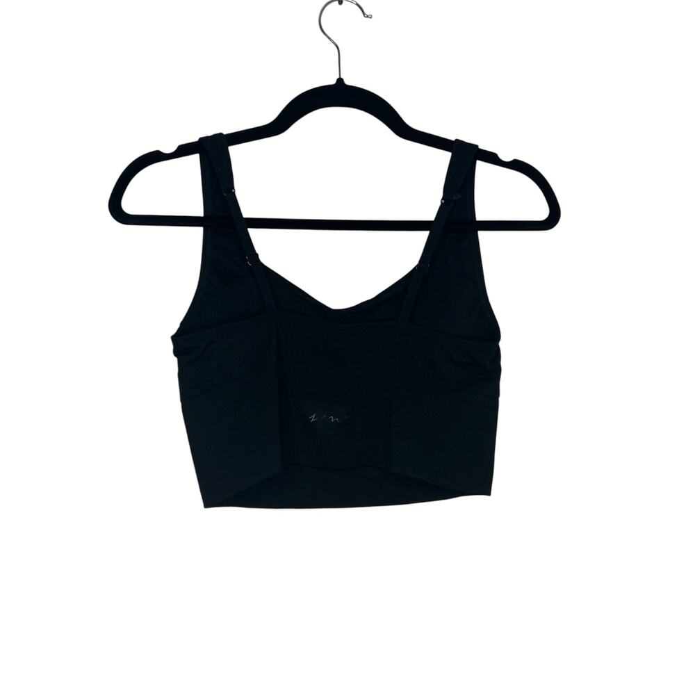 Pink Active Seamless Lightly Lined Sports Bra Black Size Large